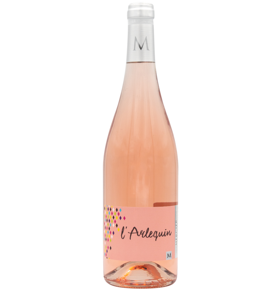 Photo de notre vin rosé Arlequin en bouteille, vendu en ligne Photo de notre vin rosé Arlequin en bouteille, vendu en ligne
