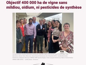 https://www.vitisphere.com/actualite-103640-794087764cc7253fb72f06673#viticulteurs 

 #INRAE #inrae  #IFV #ifv  #cerience  #varietesresistantes  #viticulture...
