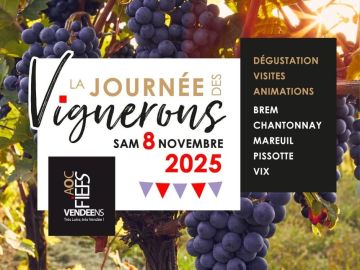 𝐉𝐨𝐮𝐫𝐧𝐞́𝐞 𝐝𝐞𝐬 𝐕𝐢𝐠𝐧𝐞𝐫𝐨𝐧𝐬 𝐝𝐞 𝐥’𝐀𝐎𝐂 𝐅𝐢𝐞𝐟𝐬 𝐕𝐞𝐧𝐝𝐞́𝐞𝐧𝐬
Amateurs et amatrices de bons vins authentiques, cette journée est faite pour vous !
Depuis 2011, les...